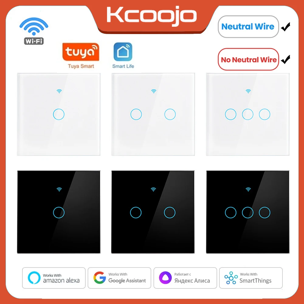 Smart Home Tuya - Tuya Wifi EU Smart Switches 1/2/3/4Gang
