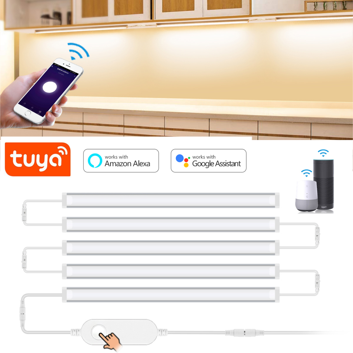 Smart Home Theater - 1-5 Pcs Kitchen Tuya Smart LED