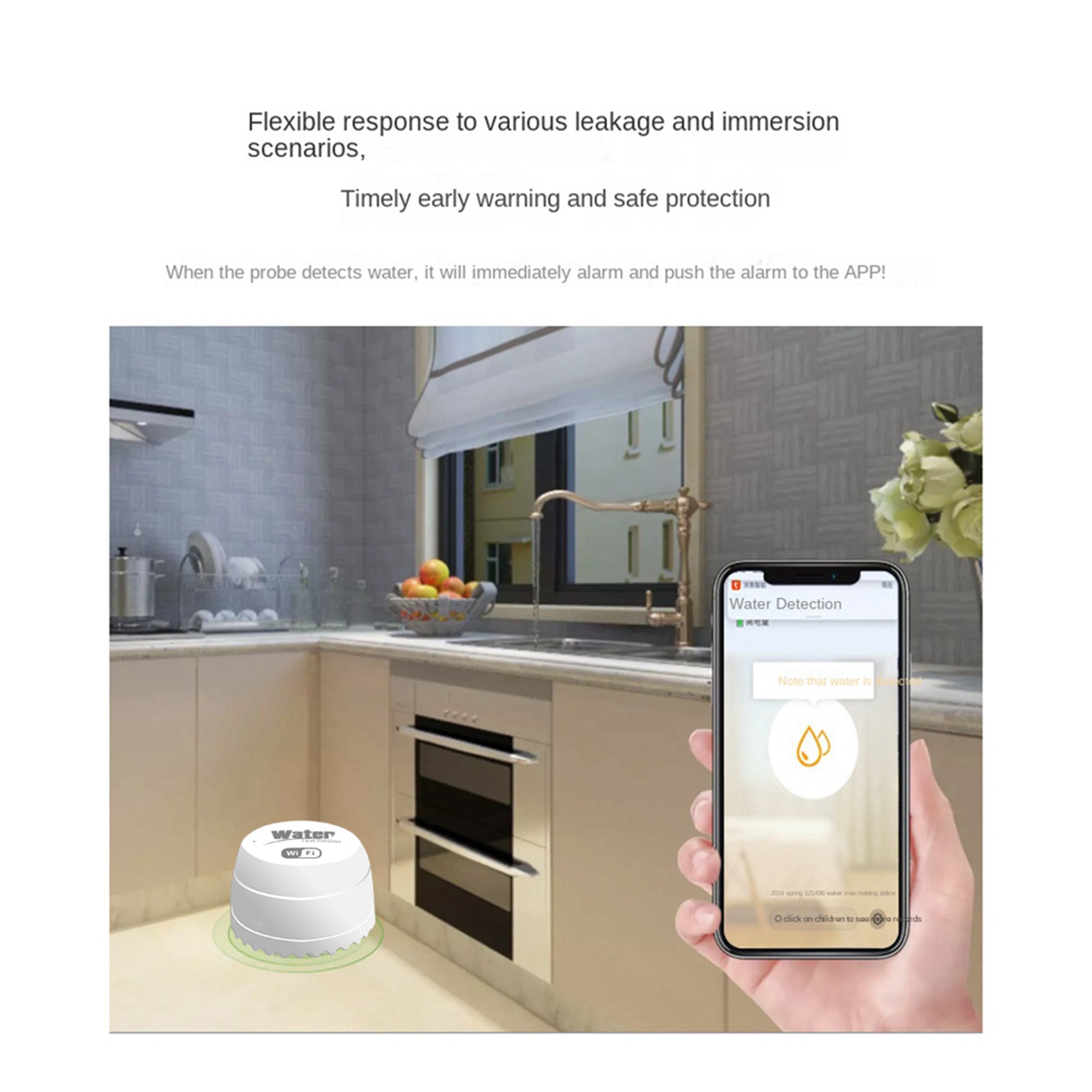 Wifi Water Sensor - ABKW-3X Wifi Crow Smart Water Detector