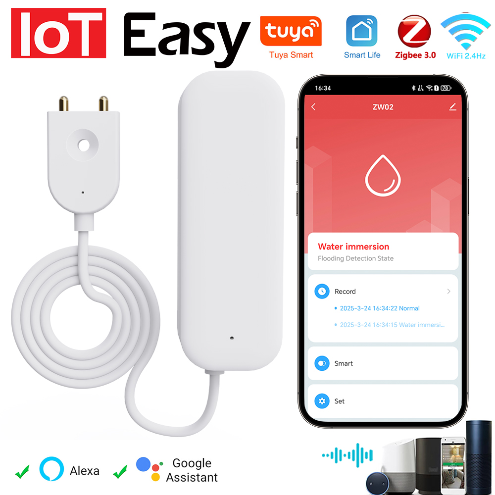 Wifi Water Sensor - Tuya WiFi ZigBee Water Sensor Leakage