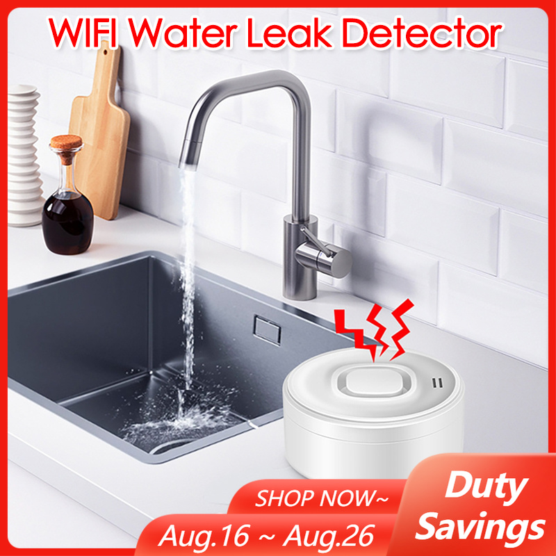 Wifi Water Sensor - Smart WIFI Water Leak Detector 100dB