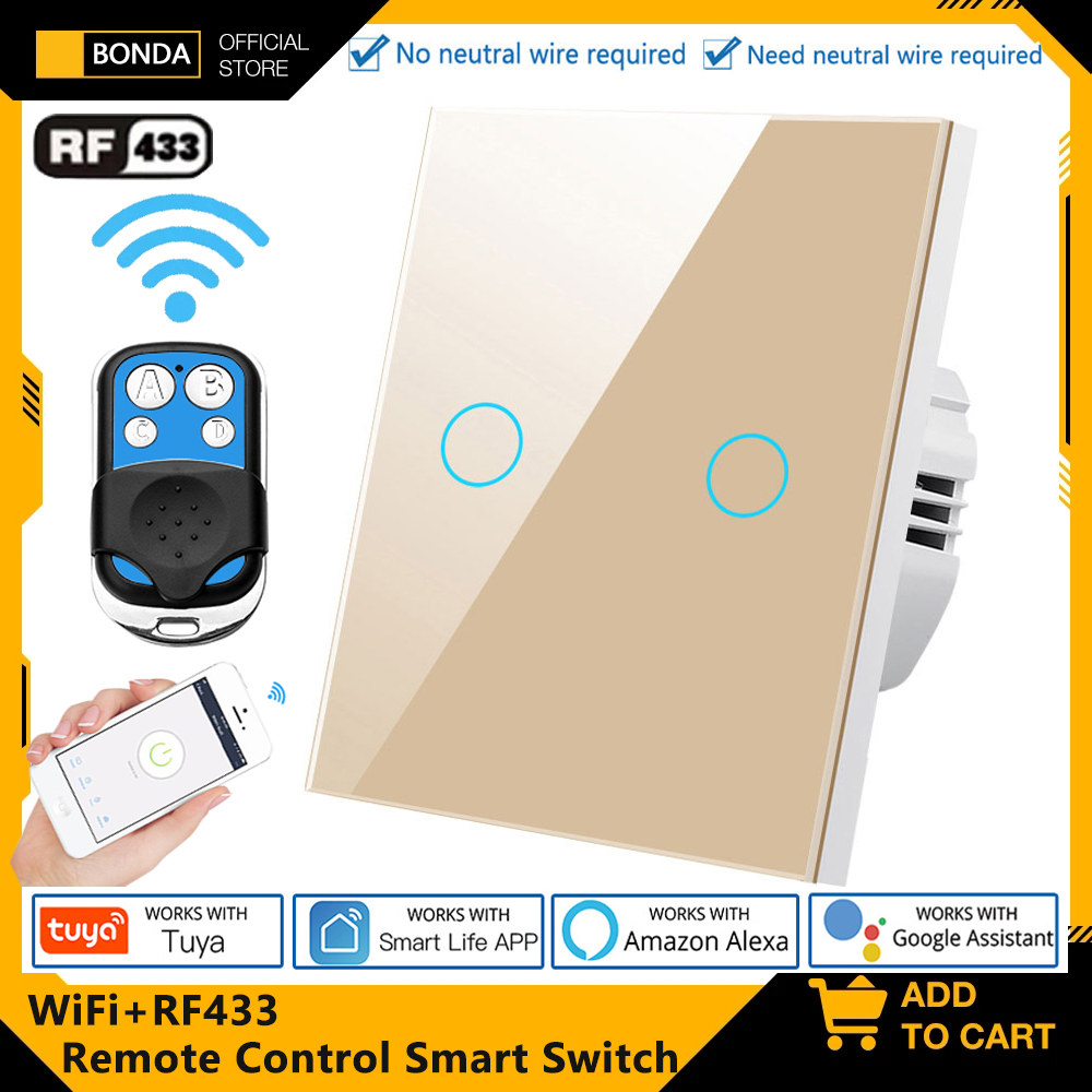 Smart Home Matter - Tuya EU WiFi+RF433 Smart Remote control