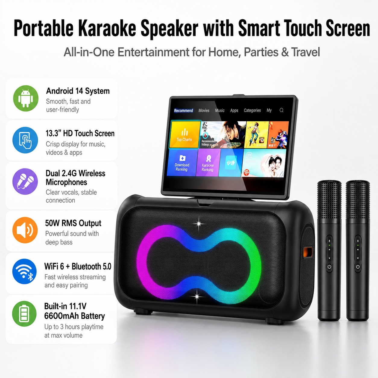 OEM/ODM K55 Portable Karaoke M - đánh giá và giá Smart Home Theater