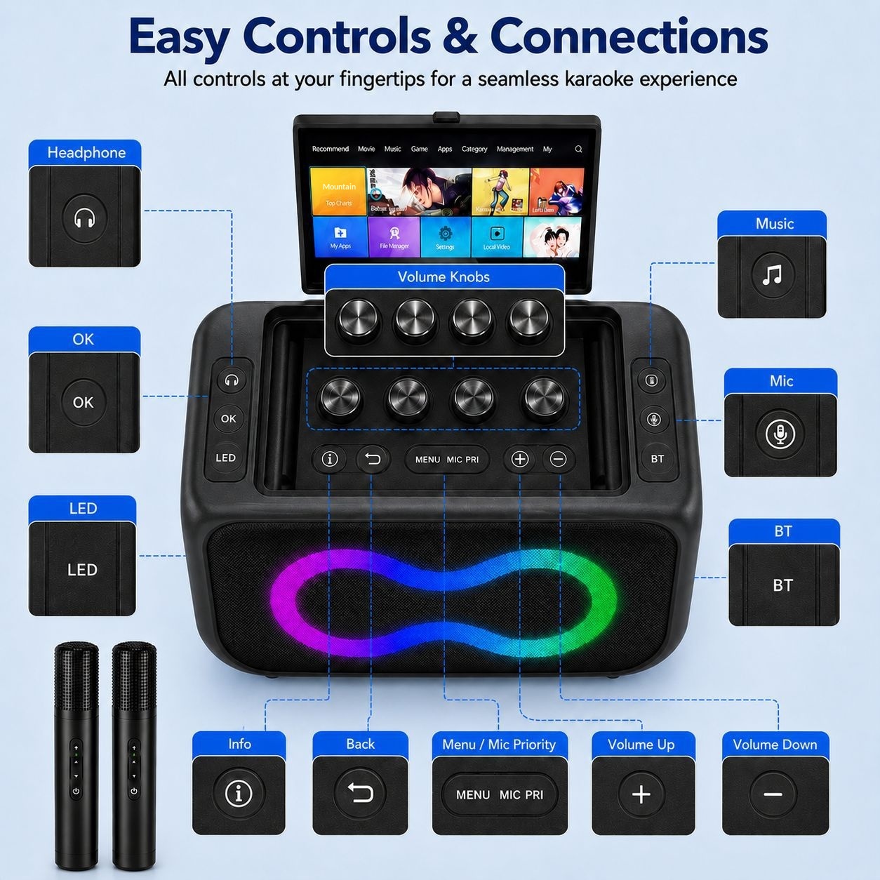 OEM/ODM K55 Portable Karaoke M - đánh giá và giá Smart Home Theater