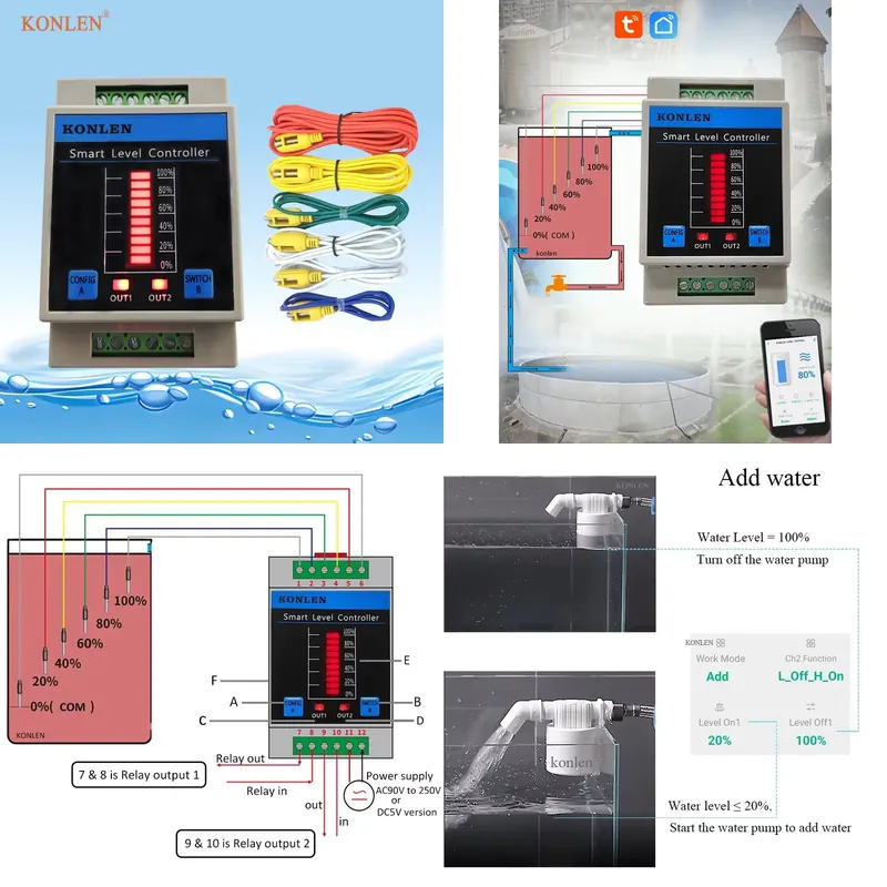 KONLEN Water Level Sensor WIFI - đánh giá và giá Wifi Water Sensor