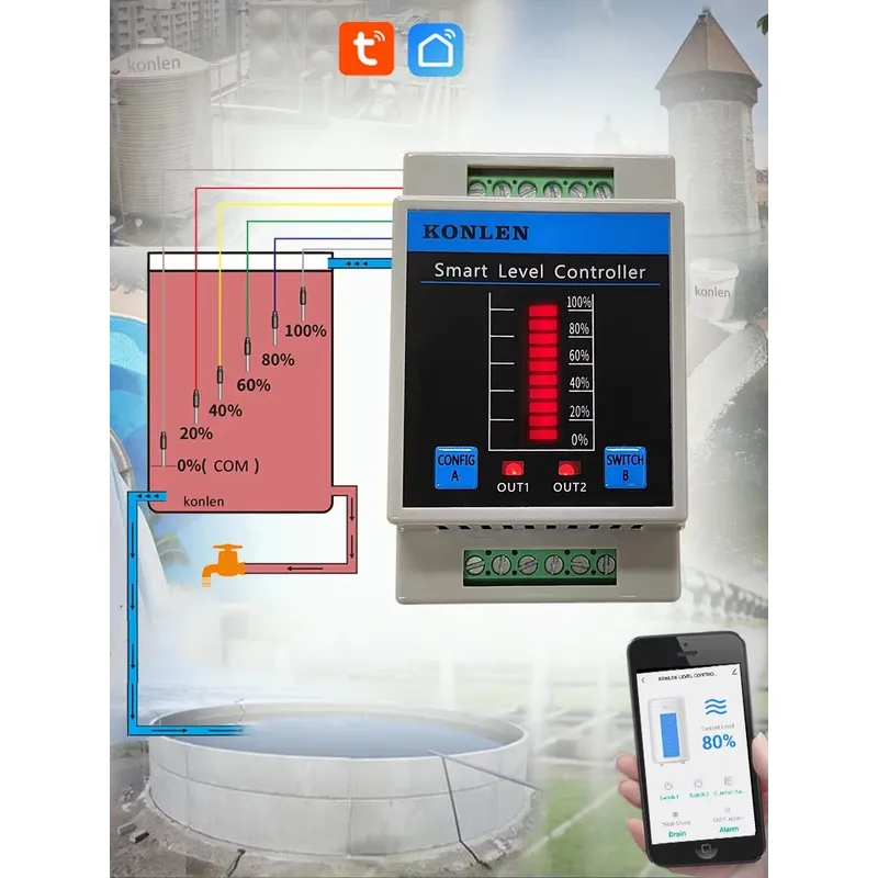 KONLEN Water Level Sensor WIFI - đánh giá và giá Wifi Water Sensor