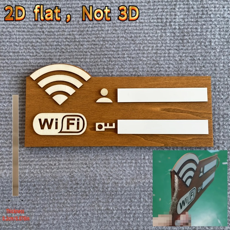 2D Wooden WiFi Password Sign w - đánh giá và giá Airbnb Smart Home