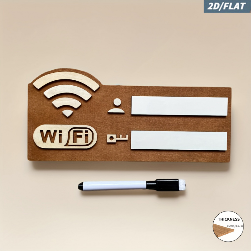 2D Wooden WiFi Password Sign w - đánh giá và giá Airbnb Smart Home