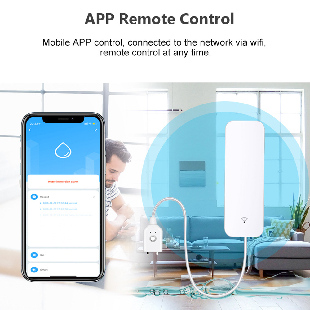 Tuya WiFi Nước Rò Rỉ Cảm Biến  - đánh giá và giá Wifi Water Sensor