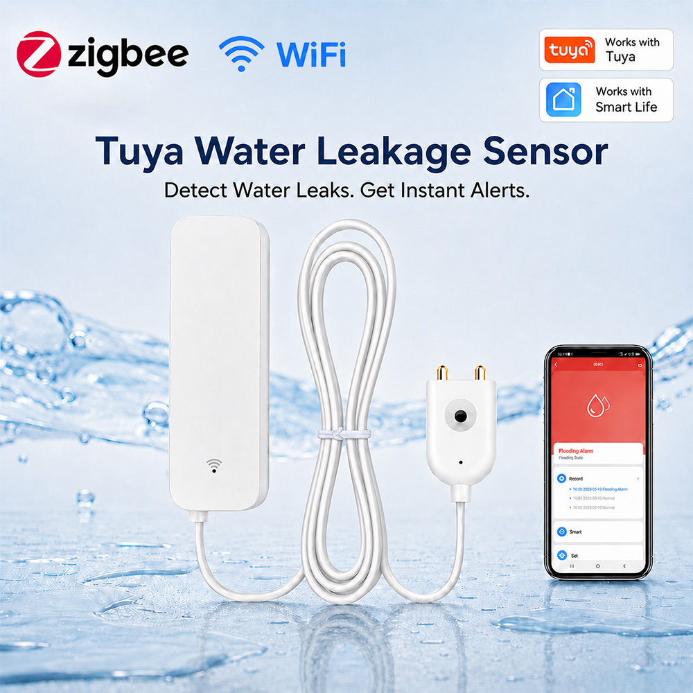 ZigBee WiFi Water Leak Sensor  - đánh giá và giá Wifi Water Sensor