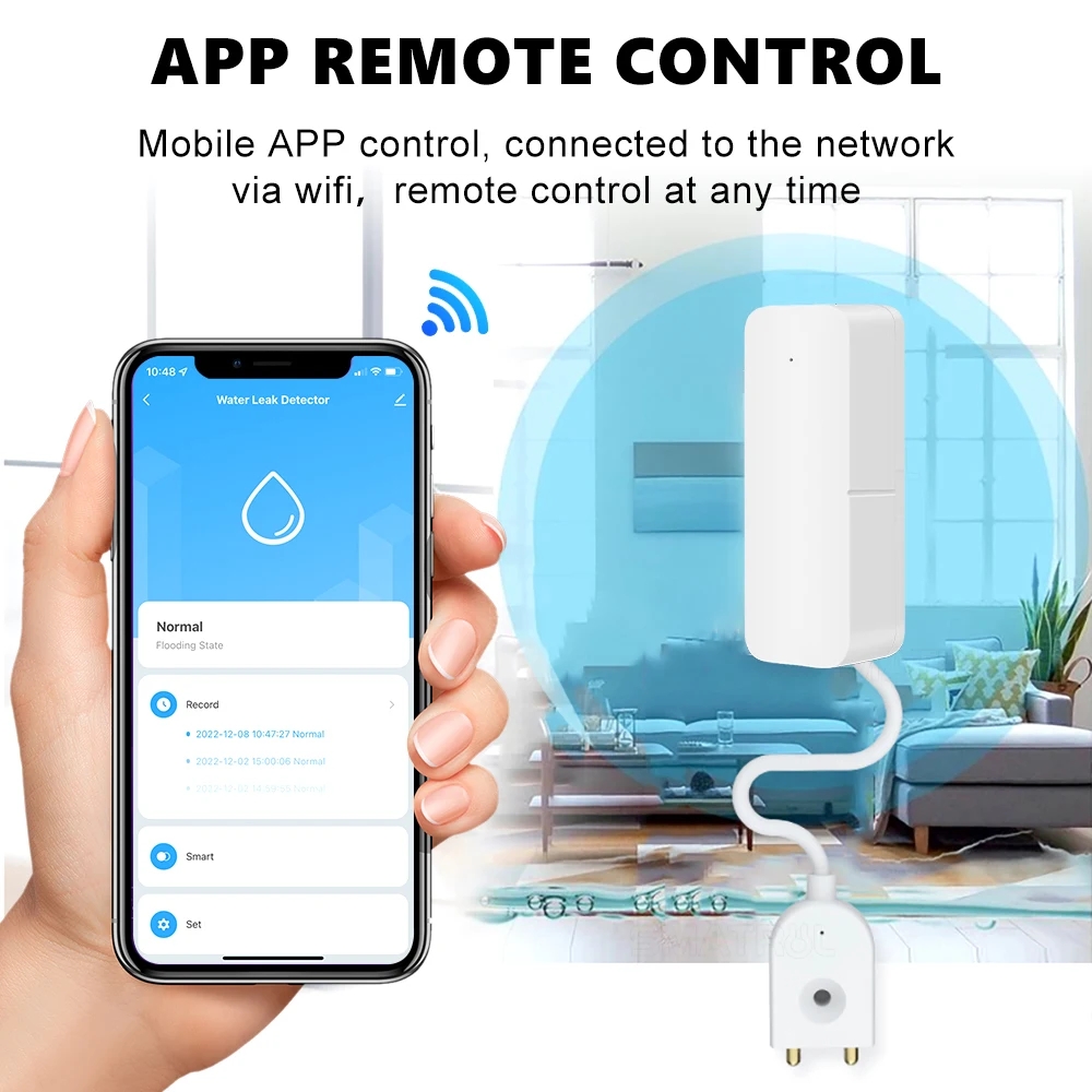 Tuya WiFi Smart Water Leak Sen - đánh giá và giá Wifi Water Sensor