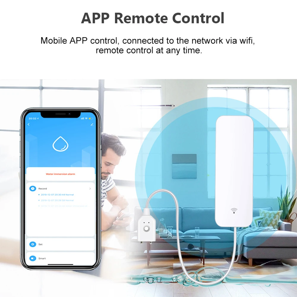 Tuya WiFi Zigbee Water Sensor  - đánh giá và giá Wifi Water Sensor