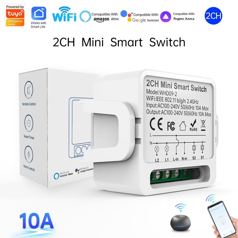 2 Way Tuya Smart Switch 2Gang  - đánh giá và giá Smart Home Matter